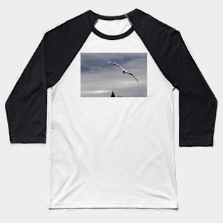 Gliding Seagull in Harsh Winds - Puerto Natales, Chile Baseball T-Shirt